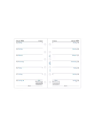FILOFAX | Inserto per agenda Pocket Settimana 2026 Tedesco | 
